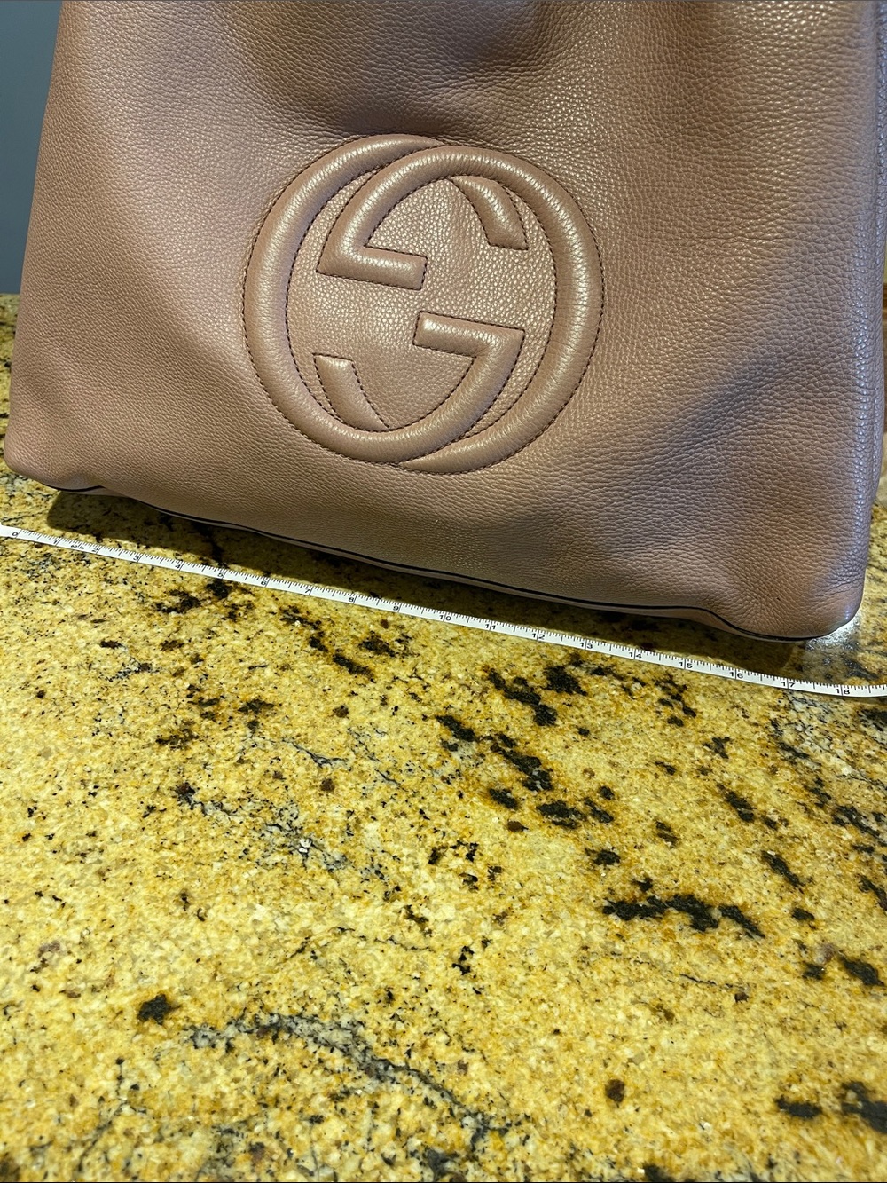 Gucci Blush Pink Soho Pebbled Leather Shoulder Tote - Picture 12 of 15